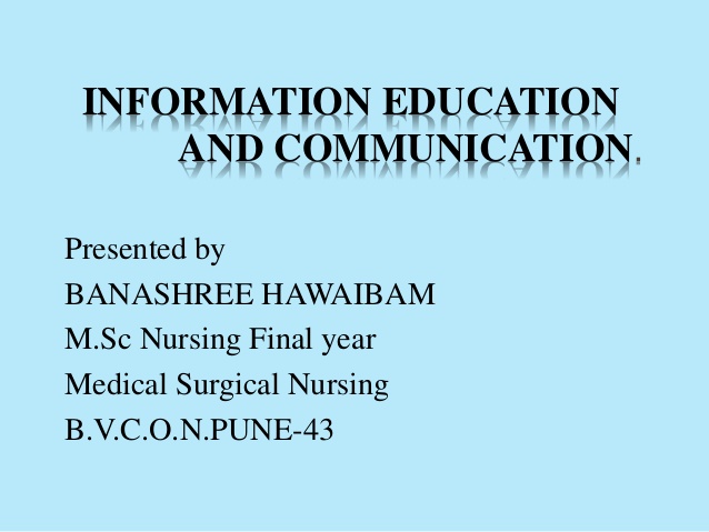 Course Image Information, Education and Communication